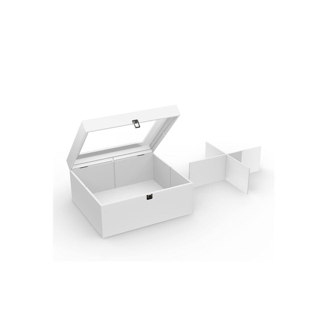 White Wooden Storage Box for Clothing, Mail Arts Crafts Photo,